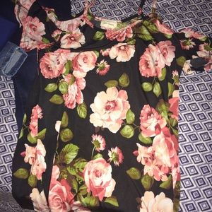 this off the sholder flowery top